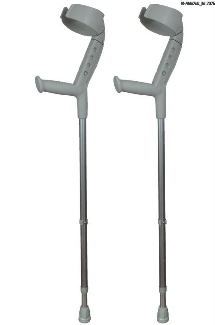 Forearm crutches with closed cuff