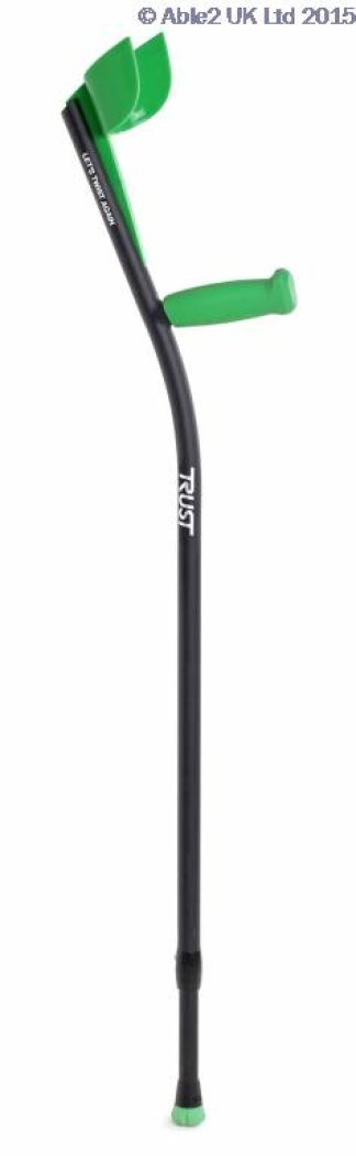 Lets Twist Again Crutches - Black/Green - Pair