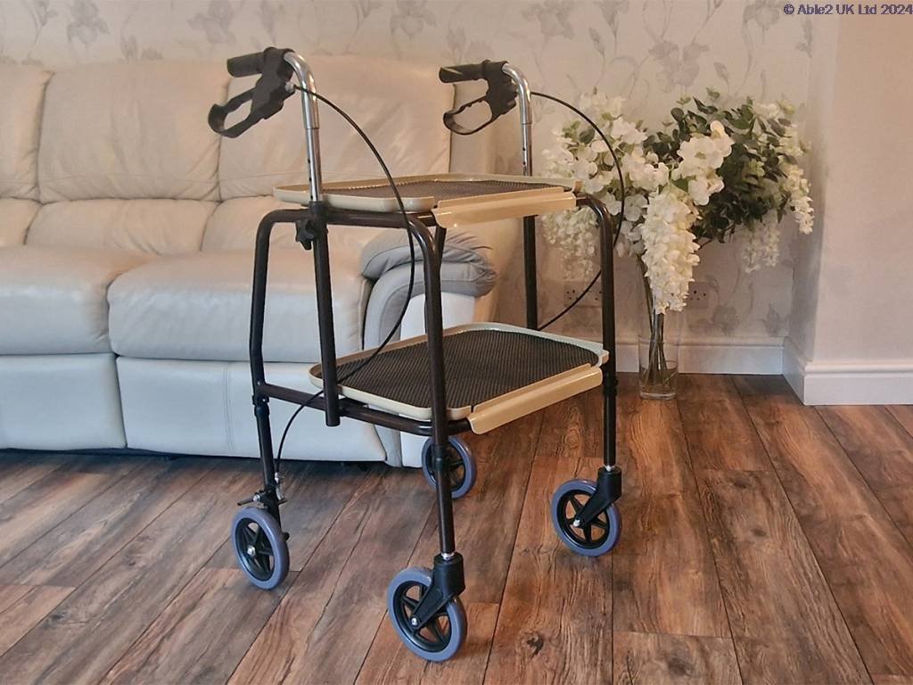 Height Adjustable Trolley with Brakes - Image 2