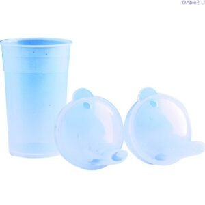 Drinking Cup clear with two lids