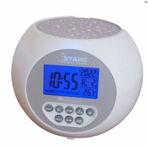 Star Projection Sound Machine Clock - Silver